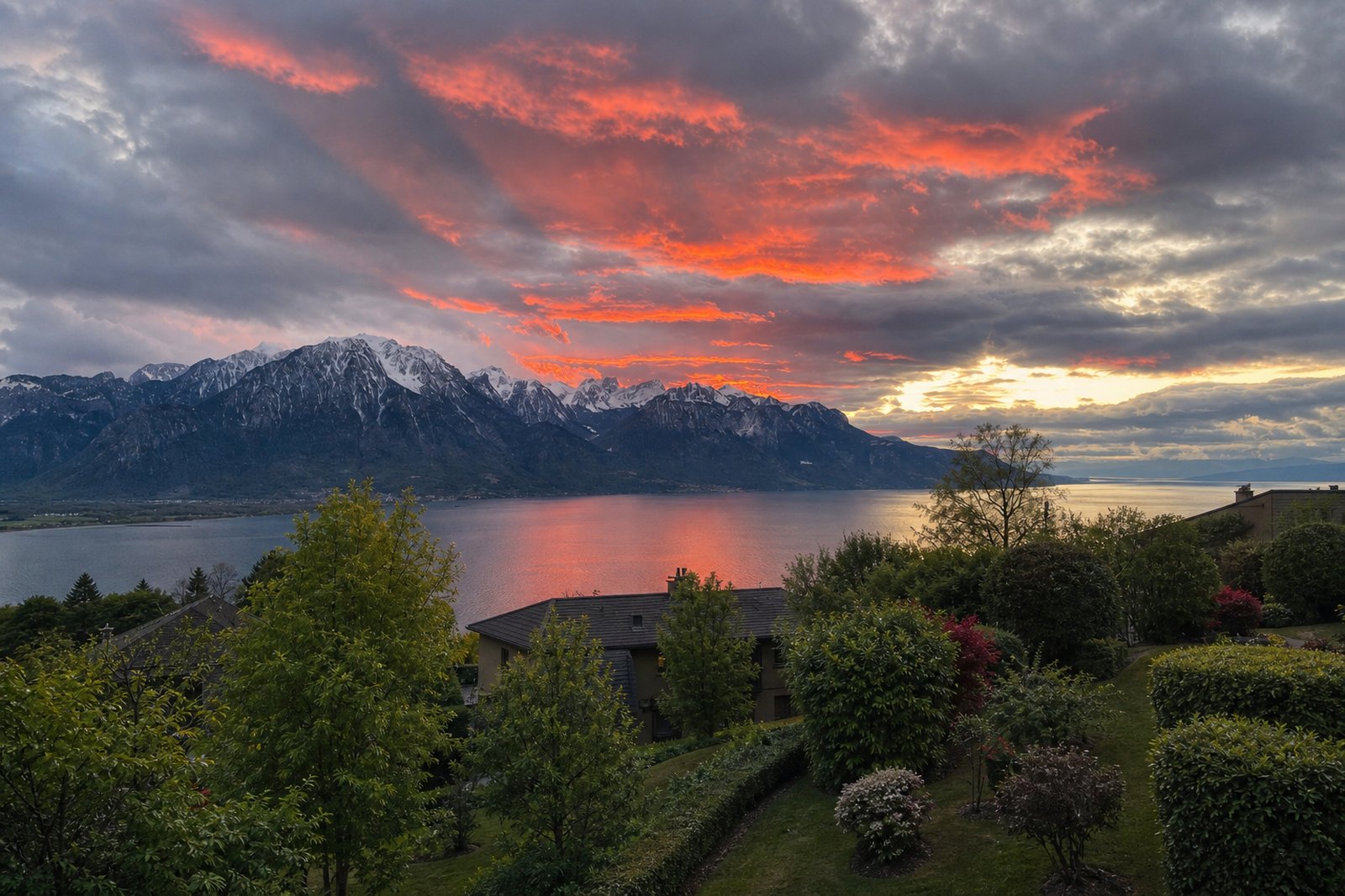 Vue sur le lac Léman depuis l'atelier